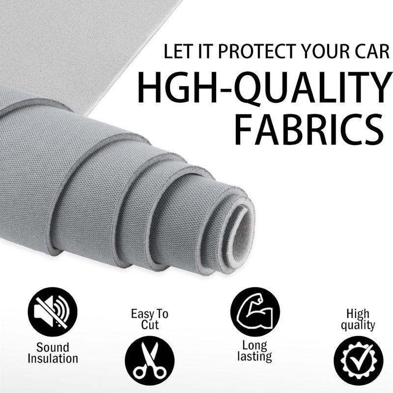 Kefly Gray Mesh Headliner Fabric 54" L × 60" W with Foam Backing, Auto Interior Roof Replacement Material for Car, SUV, Boat, Pickup, Truck, RV, Home Repair - Image 5